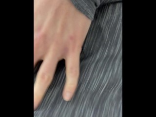 Mommy flashes small titties in store