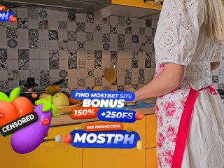 Amateur Home Porno, Hot Asian Housewife Love Fucking on Kitchen