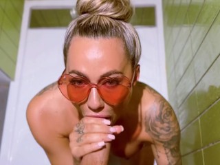 POV: Lucky got in the shower and got my dick sucked