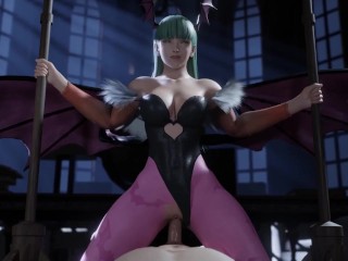 You are Honored to fuck the powerful and beautiful Morrigan in cowgirl . Darkstalkers ❤