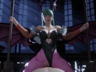 You are Honored to fuck the powerful and beautiful Morrigan in cowgirl . Darkstalkers ❤