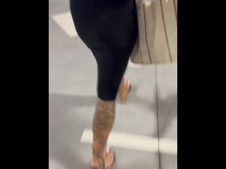 Candid milf feet white toes walking