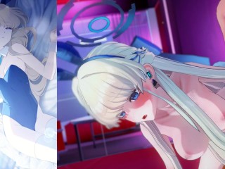 【ブルアカ】飛鳥馬トキ　モーション + ダメージボイス　3Dエロアニメ　sex　blue archive toki