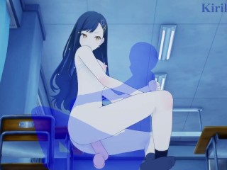 Shiraishi An and I have intense sex in the classroom at night. - Project SEKAI Hentai