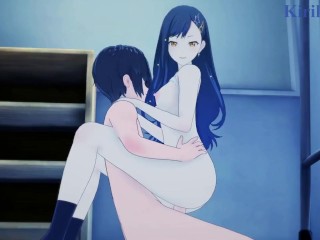 Shiraishi An and I have intense sex in the classroom at night. - Project SEKAI Hentai