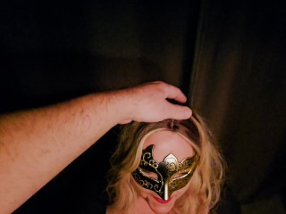 Smoking cigarette sucking cock eating cum