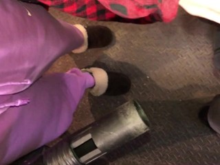 Vacuum Cleaner Blowjob - She Uses The Vacuum Cleaner To Suck The Cum Right Out Of Me