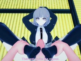 Chiaki Nanami from Danganronpa Gives You A Footjob Hentai POV