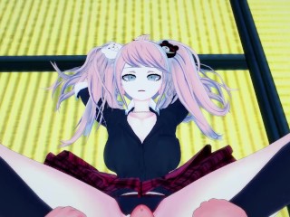 Junko Enoshima from Danganronpa Gives You A Footjob Hentai POV