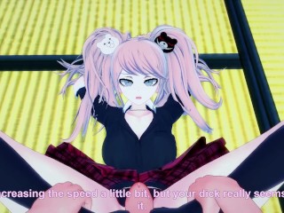 Junko Enoshima from Danganronpa Gives You A Footjob Hentai POV