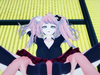 Junko Enoshima from Danganronpa Gives You A Footjob Hentai POV