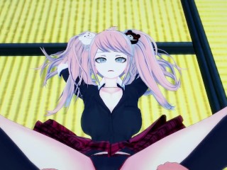 Junko Enoshima from Danganronpa Gives You A Footjob Hentai POV