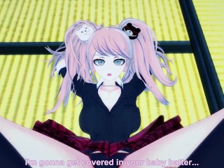 Junko Enoshima from Danganronpa Gives You A Footjob Hentai POV