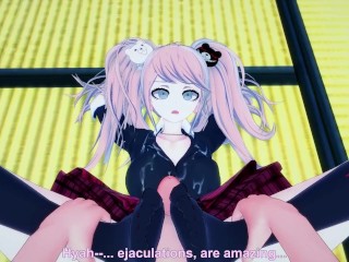 Junko Enoshima from Danganronpa Gives You A Footjob Hentai POV