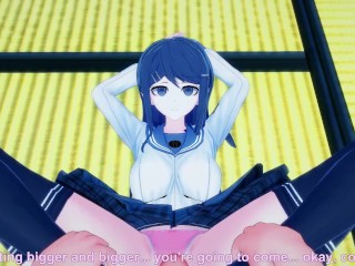 Sayaka from Danganronpa Gives You A Footjob Hentai POV