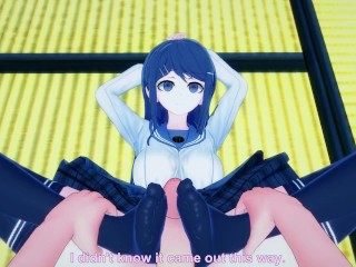 Sayaka from Danganronpa Gives You A Footjob Hentai POV