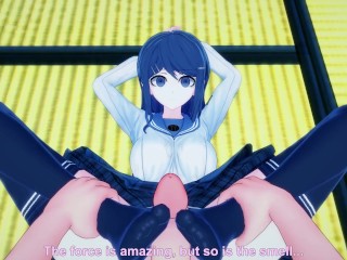 Sayaka from Danganronpa Gives You A Footjob Hentai POV