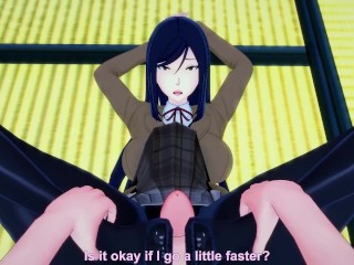 Mari from Prison School Gives You A Footjob Hentai POV