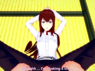 Makise from Steins Gate Gives You A Footjob Hentai POV