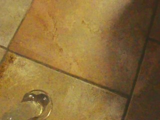 Ariel Ortiz gives a good footjob to her largest transparent dildo