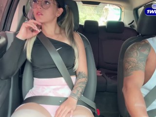 The hottest girl ever. Sexy Colombian fucking in the car.