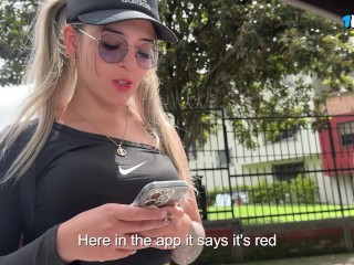 The hottest girl ever. Sexy Colombian fucking in the car.