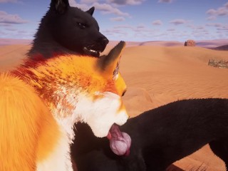 Sex w/ Wolf and Fox Furry│Zeline x Rezir│015│Wildlife│3D