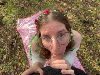 Found a Woodsman’s Cock Mushroom Hunting in The Forest - Outdoor Anal and Pounding Teen Pussy