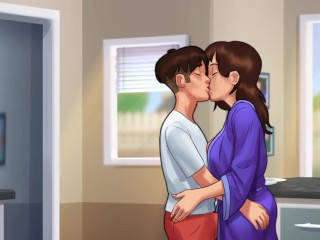 My Step mom Teach me how to kiss a Girl While we kissing i will touch her ass