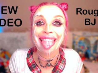 Mega ROUGH Video BLOWBANG Hard GAGGING Ruined Makeup WATERING Eyes BUKKAKE