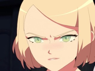 Elf Princess fucks her subjects hard in front of them