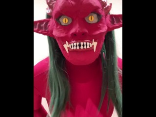 Futanari Red Demon Masturbation Part2