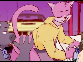 Cheat on my husband with a mechanic and Fucks me anally impregnates me (Furry animation) - Jazziuu