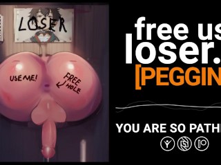 Erotic Audio | Free Use LOSER. | Pegging Strap On FemDom | Used at a Gloryhole