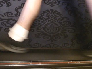 Ruffled Socks Skechers Sneakers Walking Treadmill