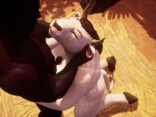 Sexy busty furry gets fucked by BBC to cum in strong squirting orgasm in Wild Life sex