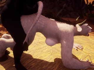 Sexy busty furry gets fucked by BBC to cum in strong squirting orgasm in Wild Life sex