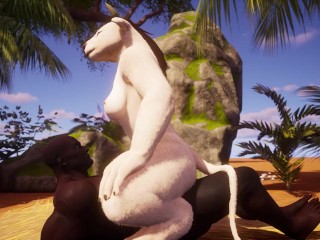 Sexy busty furry gets fucked by BBC to cum in strong squirting orgasm in Wild Life sex