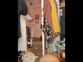 clip: chubby girl in pjs felt like dancing and twerking like a tease