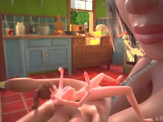 3DGSPOT Tiny Trans Fucks With Giant Busty Trans 3D CARTOON PORN