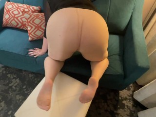 Busty BBW Milf Cutejayne Nude Pantyhose Jerk Off Instruction JOI