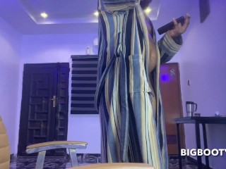 Jerking my big cock with oil until i shoot a thick load of CUM