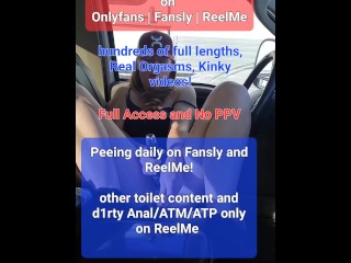 NaughtyRedFarmgirl can't stop fucking herself on the farm! Peeing, squirting, anal, ass to mouth, at