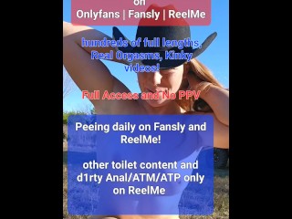 NaughtyRedFarmgirl can't stop fucking herself on the farm! Peeing, squirting, anal, ass to mouth, at