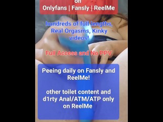 NaughtyRedFarmgirl can't stop fucking herself on the farm! Peeing, squirting, anal, ass to mouth, at