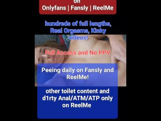 NaughtyRedFarmgirl can't stop fucking herself on the farm! Peeing, squirting, anal, ass to mouth, at