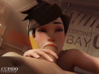 [Compilation] Tracer can't stop Sucking Big Dicks [Grand Cupido]( Overwatch ) ❤