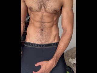 Huge cyclist's dick after race