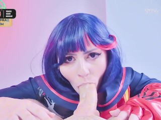 Sexy cosplayer loves to get a big cock in her mouth and make it cum!