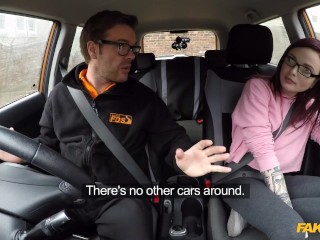 Fake Driving School - American TEEN gets a British ANAL CREAMPIE